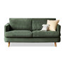 Corduroy-Pine Needle Green Double Sofa 59.1x35.4x32.7"