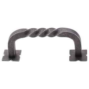 Top Knobs M709 Twist 3 Inch Center to Center Handle Cabinet Pull - Pewter