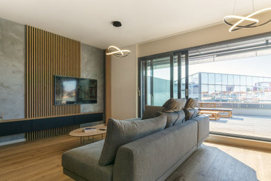 Contemporary living room with terrace