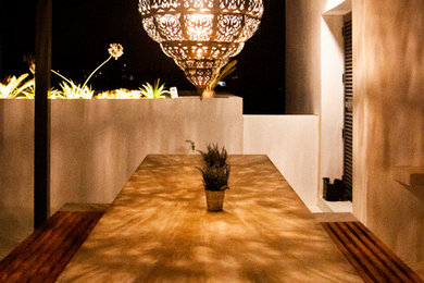 This is an example of a large contemporary dining room in Malaga.