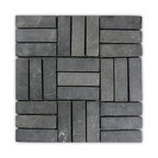 Grey Weave Stone Mosaic Tile