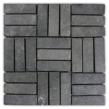 Grey Weave Stone Mosaic Tile