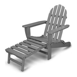 Polywood - Ivy Terrace Classics Ultimate Adirondack Chair, Slate Gray - Adirondack Chairs