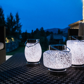 Solar Glass Lanterns for Indoor/Outdoor