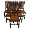 Consigned Antique Dining Chairs Chair Hunting Renaissance Set 6 French Oak Cane