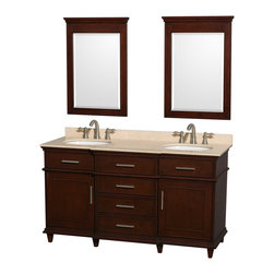Ackley 60 inch Dark Chestnut Single Bathroom Vanity - Bathroom Vanities And Sink Consoles