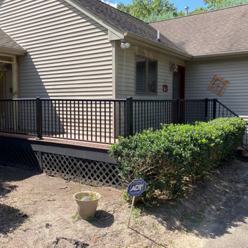 Screened-in back porch