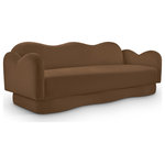 Meridian Furniture - Bloom Upholstered Sofa, Saddle, Velvet - Indulge in the allure of the Saddle Velvet Bloom Sofa by Meridian Furniture. Its captivating design and luxurious Saddle Velvet elevate any space with effortless elegance. Crafted with precision and durability in mind, this stunning piece becomes the focal point of gatherings, fostering moments of connection and warmth. Embrace sophistication and style with the Bloom Sofa, a testament to exquisite taste and timeless beauty.