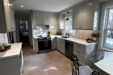 Example of a minimalist kitchen design in Toronto