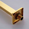 Gold Brass Square Shower Arm Ceiling Mount Bathroom Shower Holder Bar