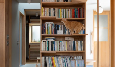 En Tokio, una casa de madera con una impresionante biblioteca