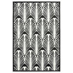 Unique Loom - Unique Loom Black Metro Zebra Area Rug, 4'x6' - Compelling motifs are found in our enchanting Metropolis Collection. There are colorful bursts of abstract artistry and distinct shapes that add a playful elegance to each rug. The quality and durability of each rug is hard to beat. What makes this collection so intriguing is the contrasting elements and hues. Dont be afraid to lose yourself in our whimsical adornments!