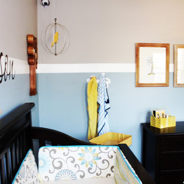 Baby Boy Nursery - Owl Giraffe & Elephant