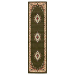 Unique Loom - Unique Loom Green Washington Reza 2' 2 x 8' 2 Runner Rug - The gorgeous colors and classic medallion motifs of the Reza Collection will make a rug from this collection the centerpiece of any home. The vintage look of this rug recalls ancient Persian designs and the distinction of those storied styles. Give your home a distinguished look with this Reza Collection rug.
