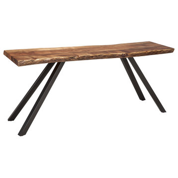 Rayn Industrial Console Table in Brandy - Acacia Wood