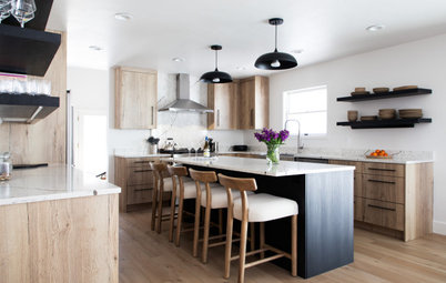 Kitchen of the Week: Light Wood Cabinets and a Touch of Drama