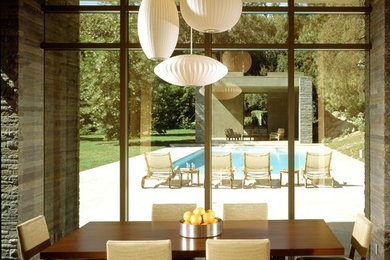 Minimalist kitchen/dining room combo photo in Los Angeles