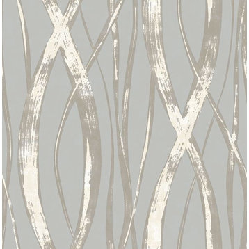 Seabrook Wallpaper in Gray, Metallic Silver, Neutrals TA21108