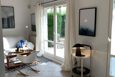 Inspiration pour un salon minimaliste.