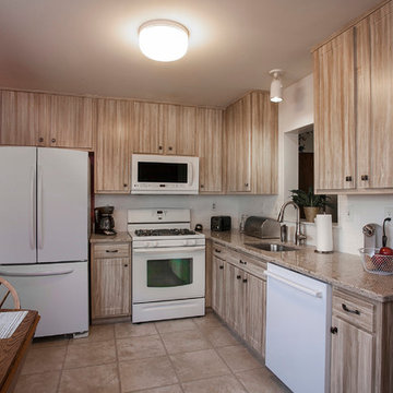 Cambria Quartz and Faux Wood in Pacaya Pair Beautifully