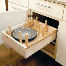 Deep Drawer Pegged Dish Organizer - Kitchen Drawer Organizers