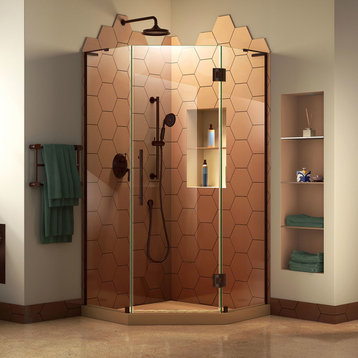 DreamLine Prism Plus 34"x72" Neo-Angle Hinged Shower Enclosure Oil Rubbed Bronze