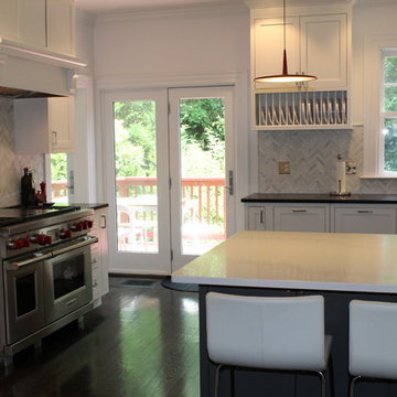 Transitional Brookline Open Concept Kitchen Renovation