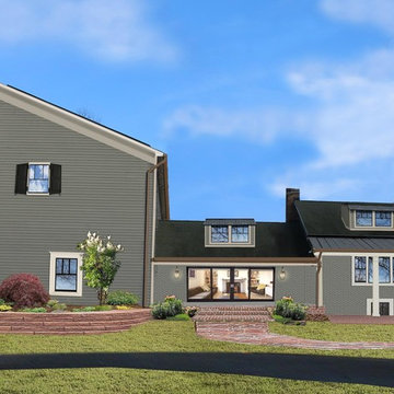 Massive garage curb appeal update on transitional house