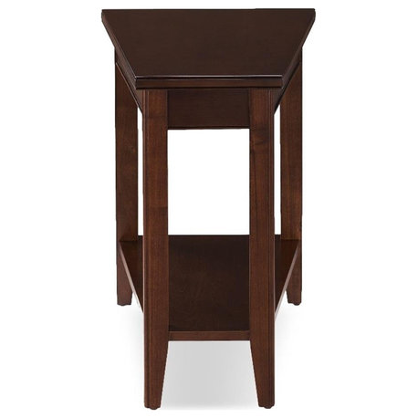 Leick Laurent Solid Wood Wedge Table in Chocolate Cherry