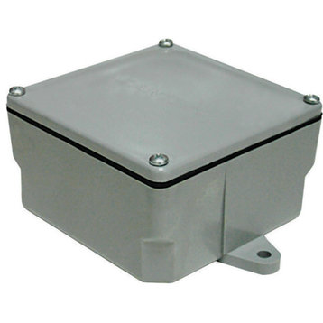 Cantex 5133710U PVC Molded Junction Box,  6" x 6" x 4"