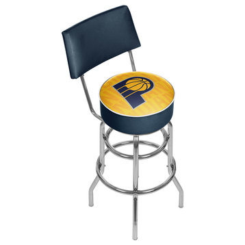 NBA Swivel Bar Stool With Back, City, Indiana Pacers