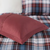 Madison Park Essentials Parkston Moisture Management Plaid Comforter Set, Red, K