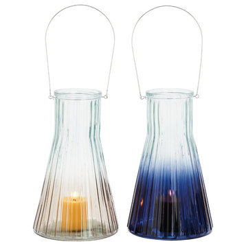 GwG Outlet Glass Metal Lantern 2 Assorted, 9  x15