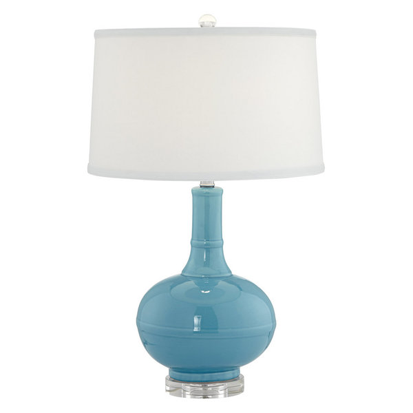 Russe 1 Light Table Lamp in Aqua Blue