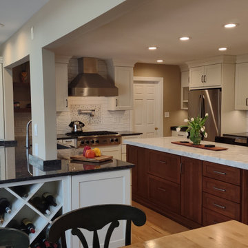 Transition Kitchen with dry bar