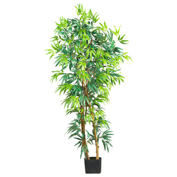 5' Curved Bamboo Silk Tree