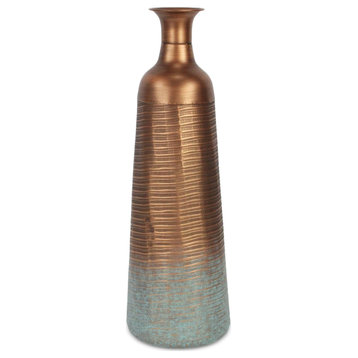 Kyani Copper and Rustic Teal Vase Decor - Small