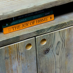 Pourreza Reclaimed Scaffolding & Pipe Industrial Desk with Cupboards & Shelves - Bookcases