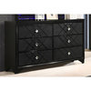 Coaster Penelope 6-drawer Contemporary Wood Dresser in Black Finish