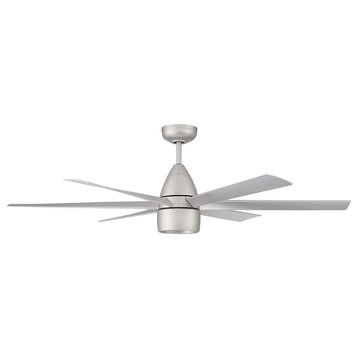 54" Quirk Ceiling Fan in Titanium with Blades and Light Kit (QRK54TI6)
