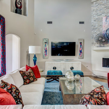 Colorful Contemporary: Family Room