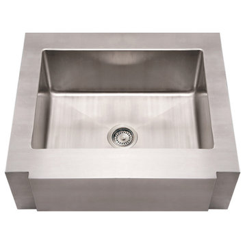 Whitehaus WHNCMAP3026 Commercial Single Bowl Undermount Sink - Brushed