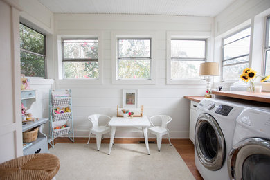 This is an example of a country laundry room in Charleston.