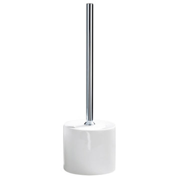 DW 5100 Free Standing Toilet Brush Holder in Chrome/Ceramic White