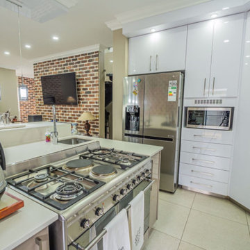White high-gloss Kitchen & Cabinetry Project