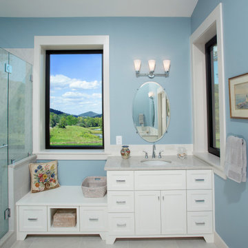 Mountain Retreat Master Bathroom with View
