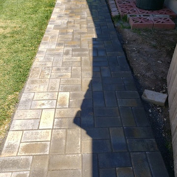 Paver patio and walkway