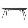 Ambrose Dining Table seared oak brushed brass 94"