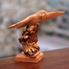 Novica Handmade Alighting Eagle Wood Sculpture