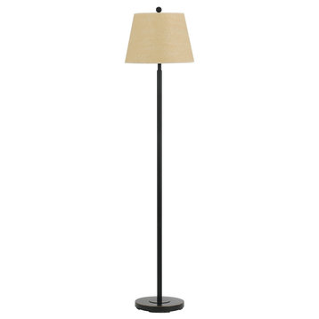 150W 3 Way Andros Metal Floor Lamp, Dark Bronze Finish, Light Brown